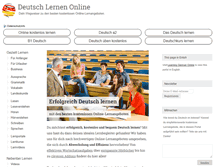 Tablet Screenshot of deutsch-lernen-online.net